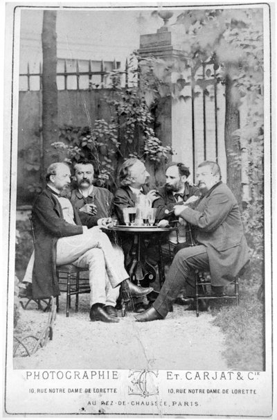 Manet (Second from Right) with His Political Friends by French Photographer